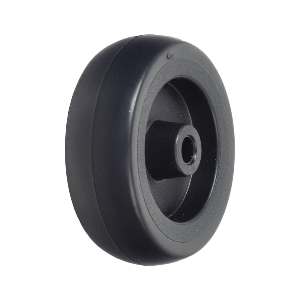 Anti-Tip Wheel for Golden Alante Sport (GP205) – a 2-3/4 x 1 black solid wheel designed to enhance stability and safety for power chairs by preventing tipping.