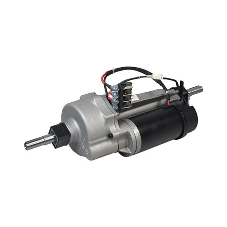 Heavy Duty Motor, Brake & Transaxle Assembly for the Golden Technologies Buzzaround EX (GB118/GB148), featuring a compact, grey and black electric motor with visible wiring and metallic components.