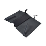 Armrest Saddle Bag for Golden Scooters & Power Chairs featuring black fabric, straps, and two zippered pouches, designed to fit over armrests for convenient storage on mobility devices.