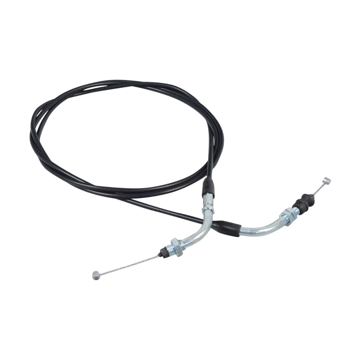 66 Throttle Cable for scooters, showing close-up of black cable with metal wires, popular for many street scooter models.