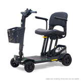 Golden Buzzaround CarryOn GB120B scooter shown with the Army Green shroud kit (MBA-0036), digital color rendering