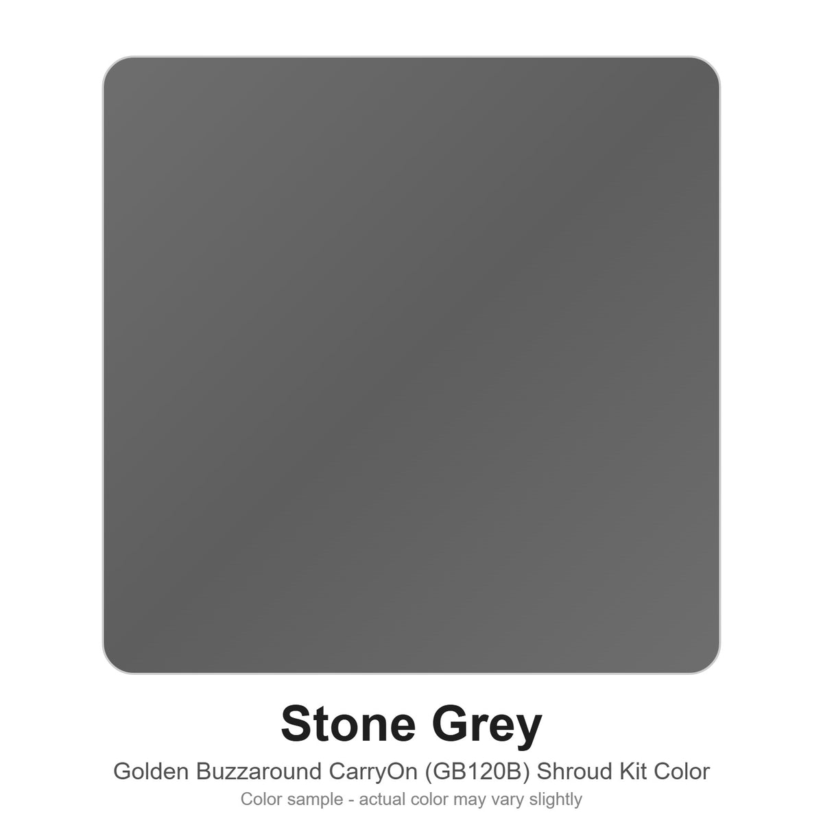 Stone Grey color sample for the Golden Buzzaround CarryOn GB120B shroud kit (MBA-0033)