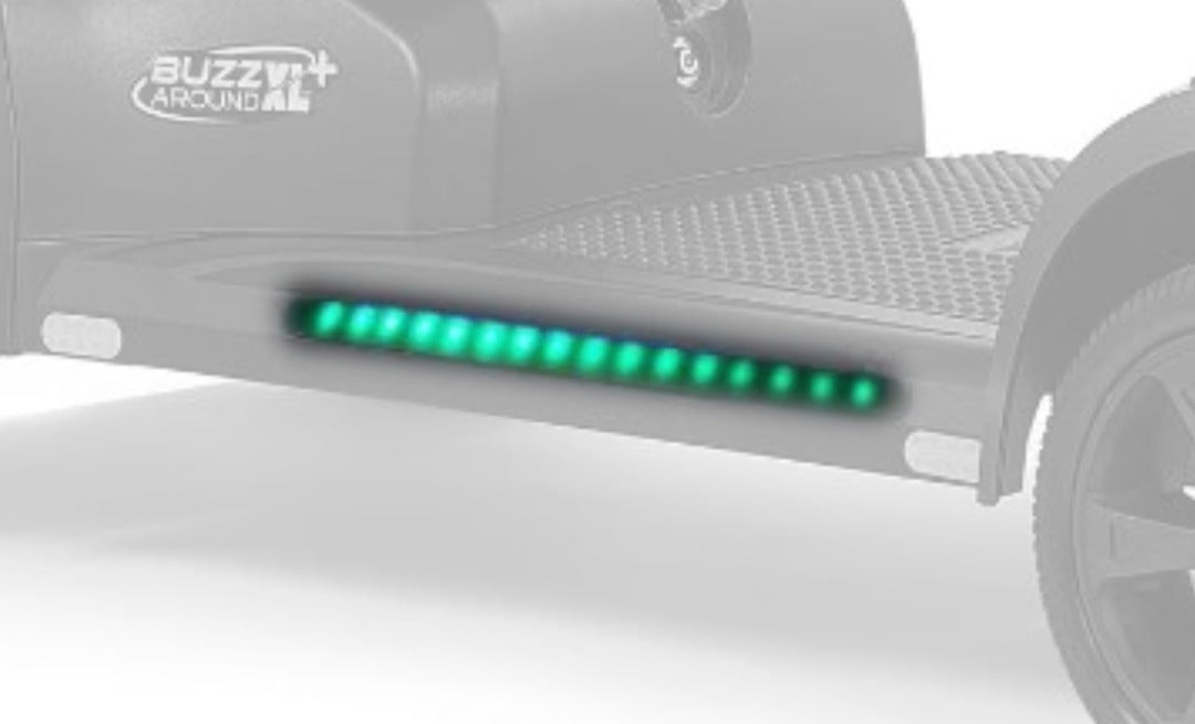 MBE-0121 Right Accent Lighting highlighted on the Golden Buzzaround XL+ 4-Wheel (GB152)