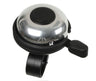 Gel Handlebar Bell – a close-up of a silver and black bicycle bell, ideal for bikes and scooters, providing both fun and practicality.