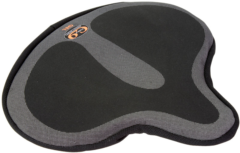 Gel Seat Cover for Sport Cruiser & Exerciser Style Seats, showcasing a sleek design with a noticeable cushion, perfect for enhancing comfort on bikes and scooters.