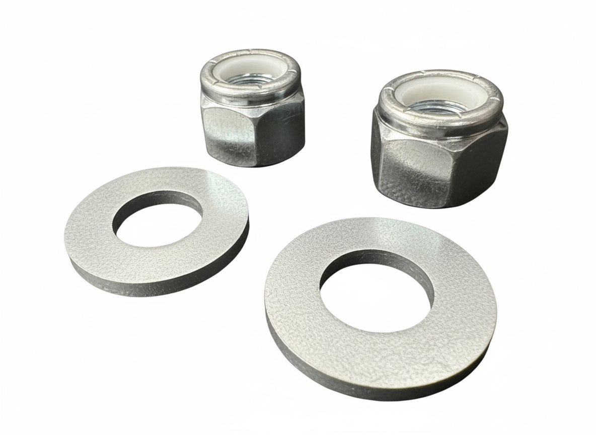 3/4" Lock Nut & Washer Set for Go-Kart Axles & Hubs (Set of 2)