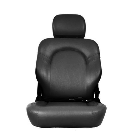 20x18 Black Captain's Seat Assembly for the Golden Compass Sport, featuring black vinyl upholstery with a headrest, designed for comfort and easy cleaning.