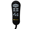 AutoDrive 3.0 5-Pin Hand Control for Golden Lift Chairs, featuring a user-friendly button layout with backlit buttons, visible as a black remote control with grey buttons.