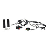 48 Volt Electric Bike Conversion Kit with Magic Pie 3 Hub Motor and 16 Cast Rim, featuring bicycle handlebars with integrated brake levers, thumb throttle, and visible wiring for easy assembly.