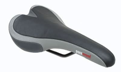 Gray and Silver Gel Saddle Seat for Bikes & Scooters, featuring a sleek, ergonomic design with cushioned support for enhanced comfort during rides. Ideal for various types of scooters and bicycles.