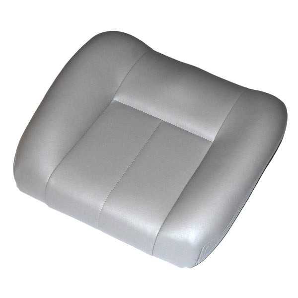 Gray Vinyl 18 Width Deluxe Contour Seat Base for Jazzy Power Chairs, featuring stitched detailing.