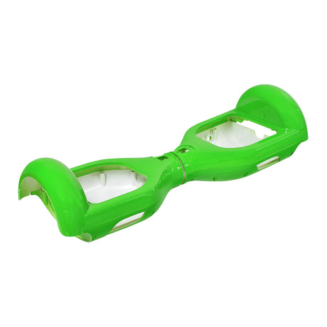 Body Panel Set for Self Balancing Hoverboards, featuring green plastic panels with holes and white inserts, designed to replace scratched or damaged parts on various 6.5 hoverboard models.