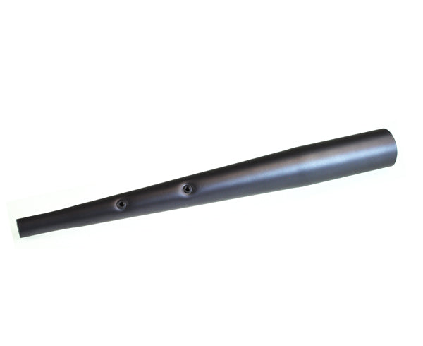 Gray Seat Tube with Water Bottle Mount for Schwinn S750 (24 Volt), shown as a black cylindrical pipe with mounting holes, designed specifically for the electric scooter model.