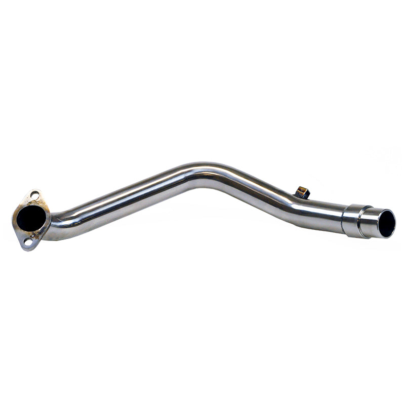 High Performance Racing Exhaust for 125cc & 150cc GY6 Scooters, showing a close-up of a metal pipe with a hole, highlighting its quality craftsmanship and precise design for racing use.