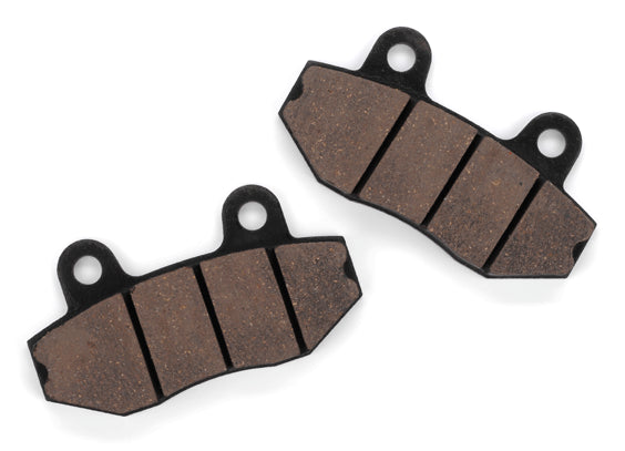 GY6 Scooter Front Disc Brake Pads - 40mm Version 3, shown in close-up with visible bolt holes and textured surface, highlighting the 77mm width and 7mm thickness.