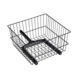 Rear Basket with Mounting Hardware for the Heartway Nomad 4 (PF3) featuring a black wire design with a handle, ideal for carrying daily essentials, includes mounting tube and set screw.