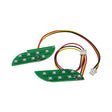 LED Lights for the Powerboard by Hoverboard (Set of 2) showing green circuit boards with wires and connectors, essential for enhancing visibility and safety while riding in low light conditions.