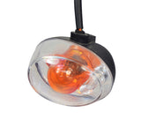 Front Turn Signal for TaoTao CY50 & CY150 Scooters, showcasing a close-up of the light bulb, glass housing, and attached 12-1/2 two-wire harness.