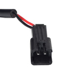 Headlight for the Razor Rambler 16 Electric Mini Bike, featuring a black electrical plug with red and black wires, connected to a 27 two-wire harness with a connector.