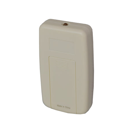 Remote Control for Harmar Pinnacle Series Stairway Lifts, featuring a white rectangular body with a hole and two buttons for up/down control, accompanied by two AAA batteries.