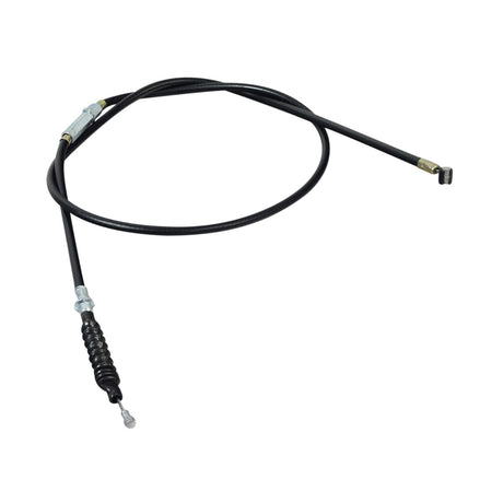 41 Front Brake, Throttle, or Shift Cable for Gas-Powered Scooters, Go-Karts, & ATVs, featuring a black cable with a durable metal handle and adjustable nut and stud.