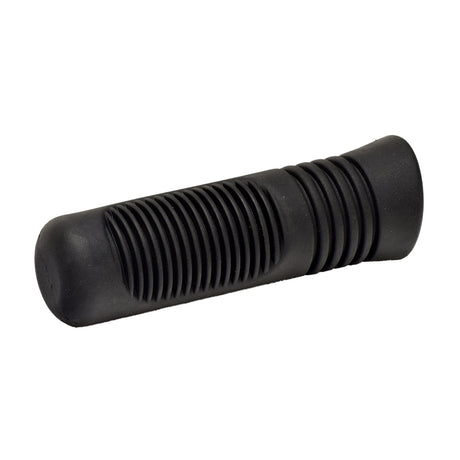 Black Hand Grip for the Pride Legend XL, featuring a curved end and durable black rubber material, designed to provide a comfortable and secure hold on your scooter.