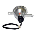 Headlight Assembly with 3 Wires for the Baja WD90U 90cc ATV, featuring a metal body, black wires, and a plug, ready to mount on your ATV for high-beam/low-beam functionality.