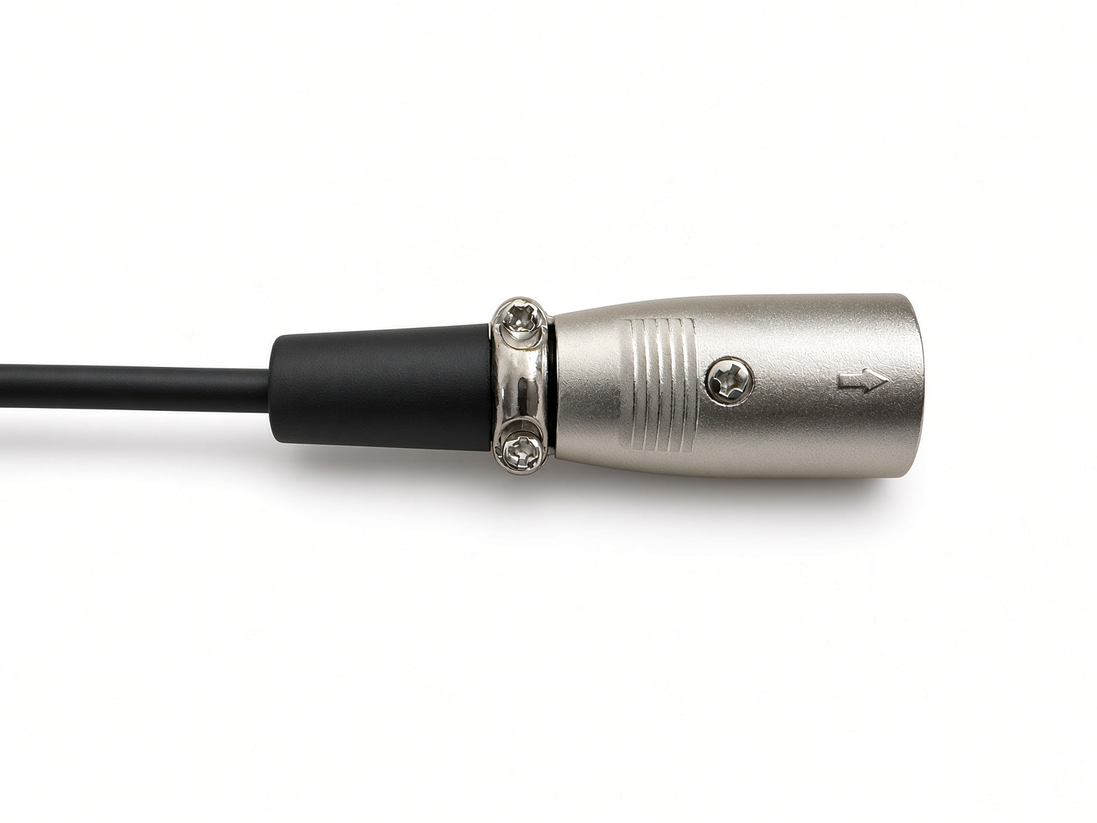 Side view of the metal 3-pin XLR charging plug on the HeyBike Cityscape 42V 2.0A charger