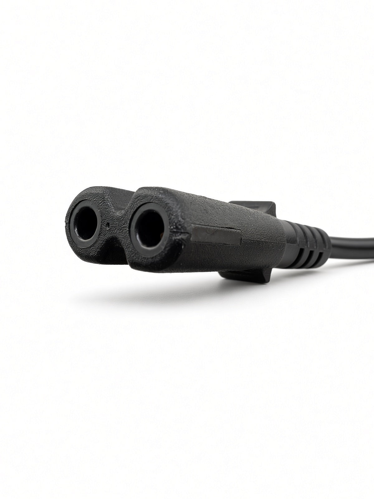 Close-up of the 2-pin connector end of the Hiboy DK1 charger AC power cord