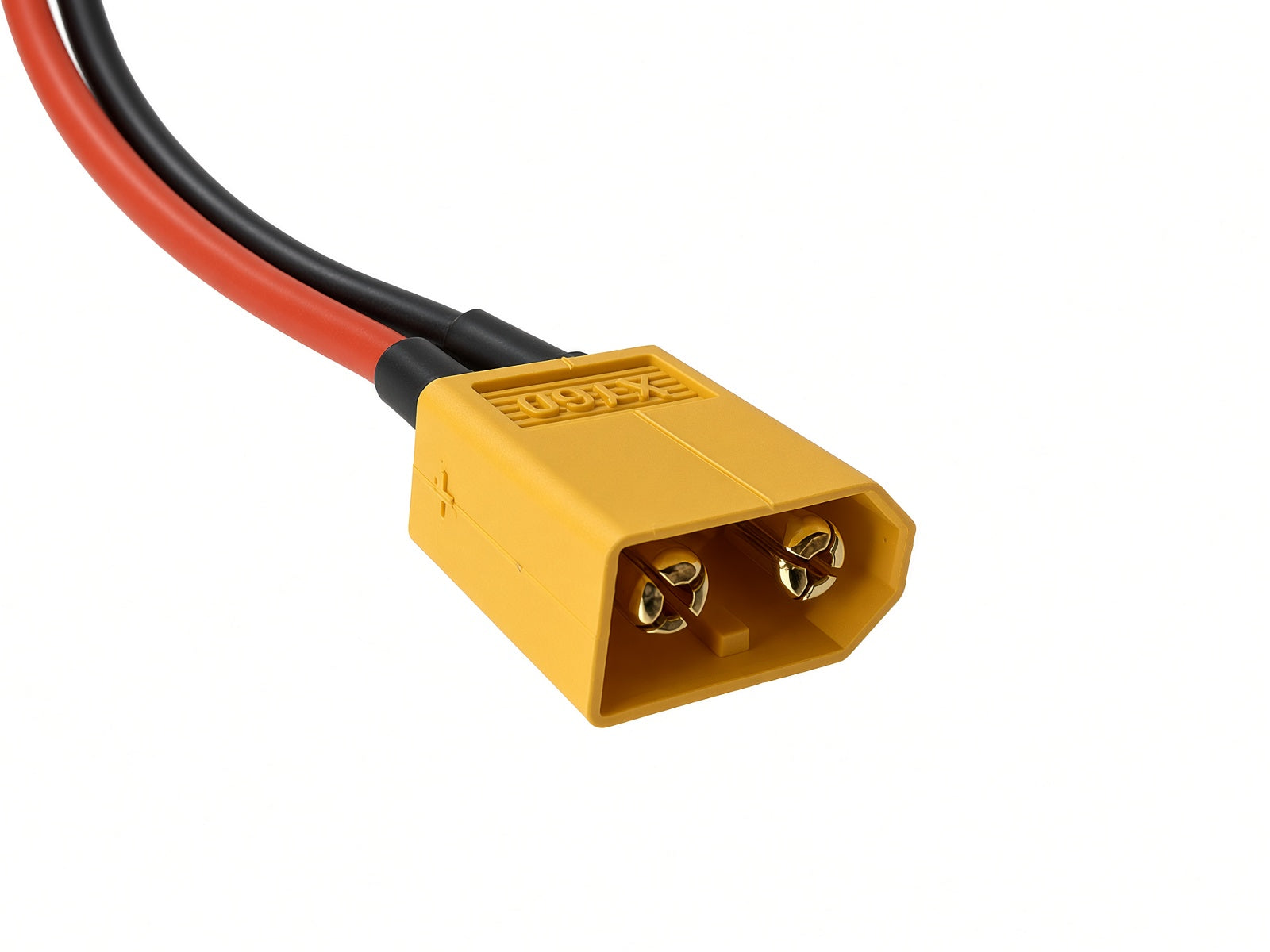 Yellow XT60-style battery power connector on the Hiboy DK1 control module