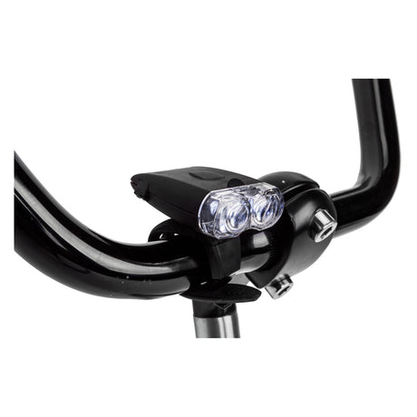 Close-up of the HL-L205 USB Headlight, showcasing its sleek metalware design, ideal for enhancing visibility on bikes or scooters.