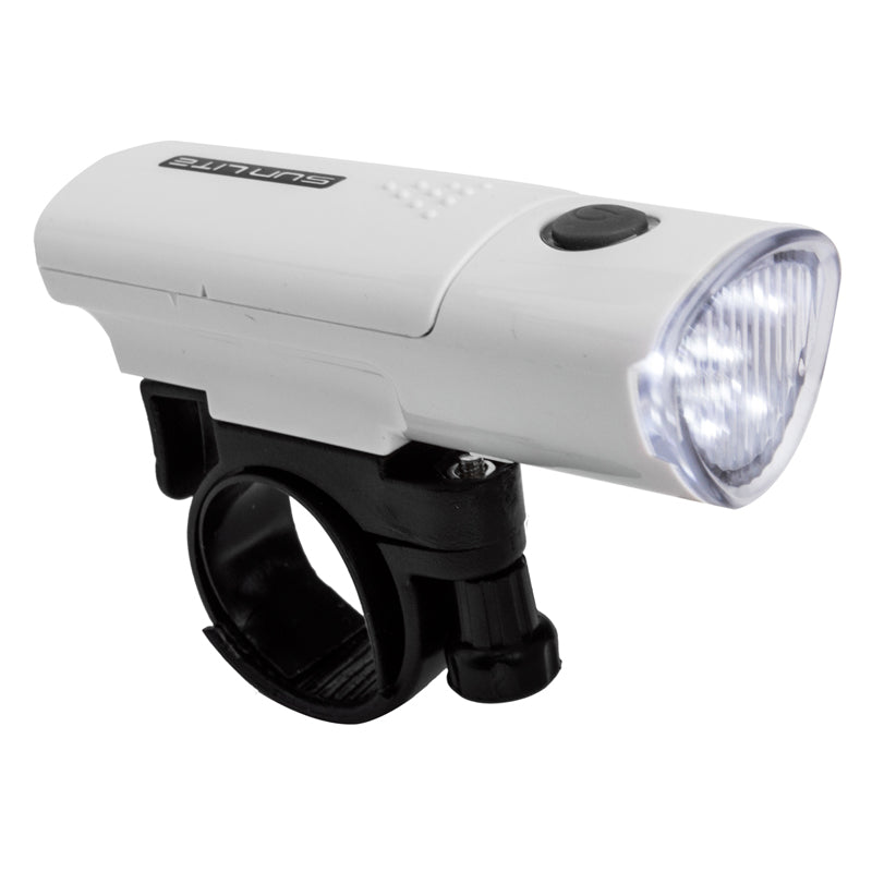 HL-L535 LED Headlight for bikes and scooters, featuring a white light encased in a black ring, designed for versatile use on various types of scooters and bicycles.