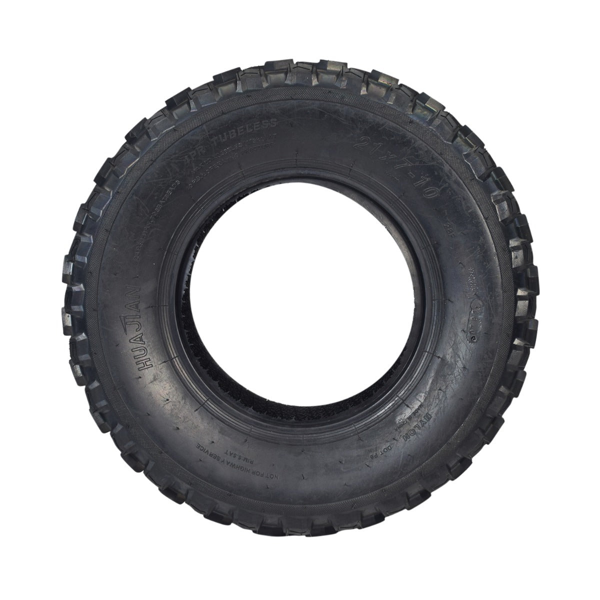 21x7.00-10 (175/70-10) ATV & Go-Kart Tire with knobby tread, ideal for Baja ATVs and karts.