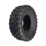 19x7.00-8 Knobby Tire for the Coleman BT200X, CT200U, & CT200U-EX Mini Bikes, showcasing an aggressively treaded, durable black tire with a central hole, ideal for off-road use.