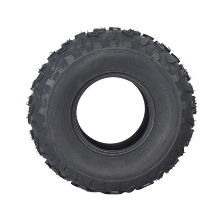 19x7.00-8 Knobby Tire with P330 Tread for Baja MB165 & MB200 Mini Bikes; tubeless pneumatic tire with a prominent knobby tread for enhanced traction and control on various terrains.