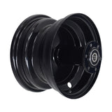 Rear Wheel Rim for the Coleman RB100 105cc Mini Bike, featuring a black round center with pre-installed bearings and spacer.