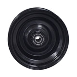 Front Rim for the Coleman CK100 & SK100 Go-Kart, showcasing a black enamel-finished steel rim with a central hole, designed to fit a 13x5.00-6 tire, compatible with Coleman go-karts.