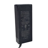 36 Volt 2.9 Amp 3-Pin Quick-Charge Battery Charger (Premium) by AlveyTech, featuring a black rectangular device with a cord, visible text, circular elements, and a close-up logo.