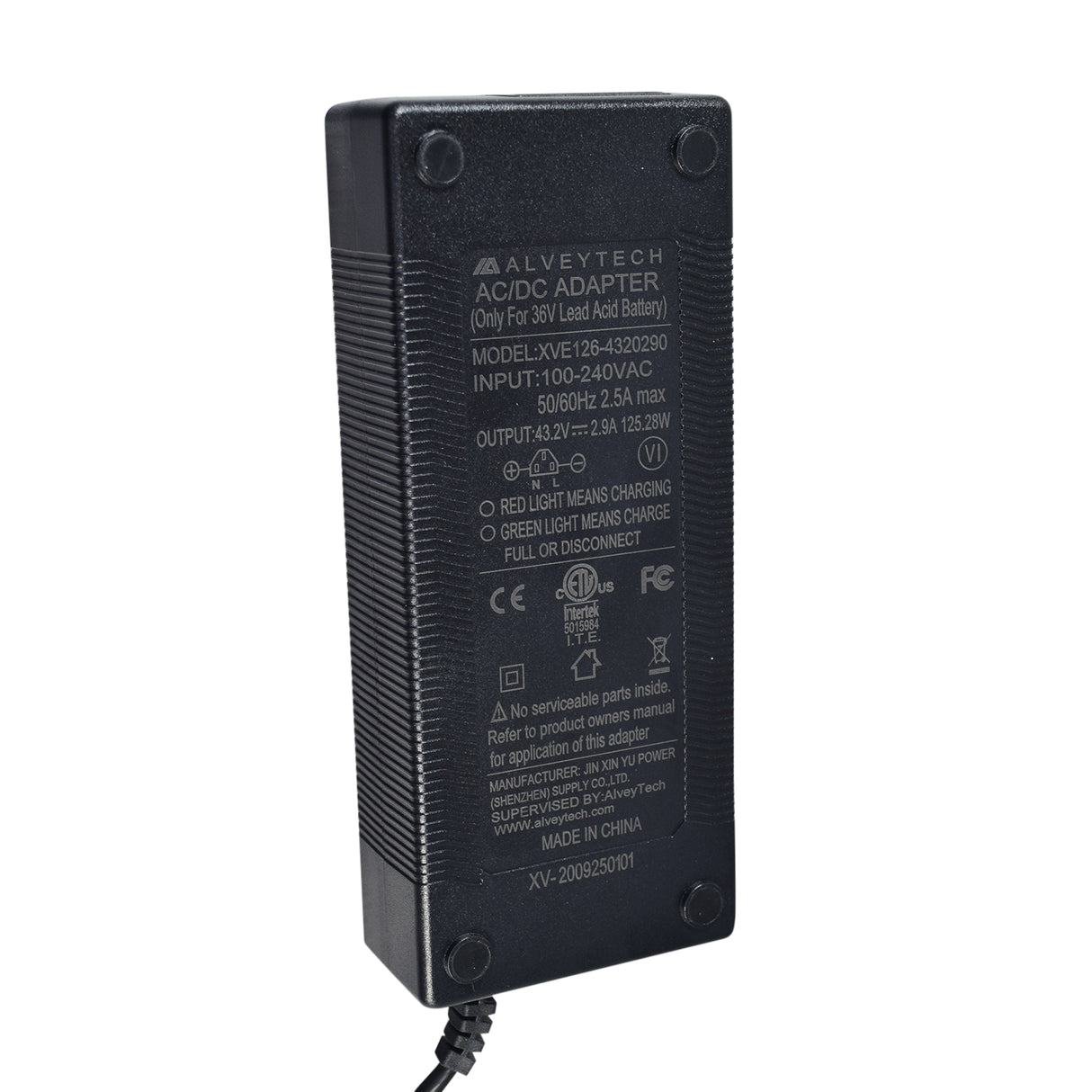 36 Volt 2.9 Amp 3-Pin Quick-Charge Battery Charger for the Monster Moto / Mega Moto Classic 1000w (MM-E1000), featuring a black rectangular device with a cord and visible logo.