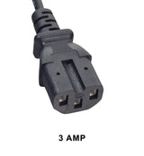 48 Volt 3-Pin Battery Charger for 48V 1000W Electric Go-Karts, featuring a close-up of the black plug and power cord connector used for computer power cables.