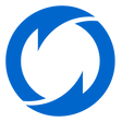 Blue circle symbol on a black background representing Free Returns.