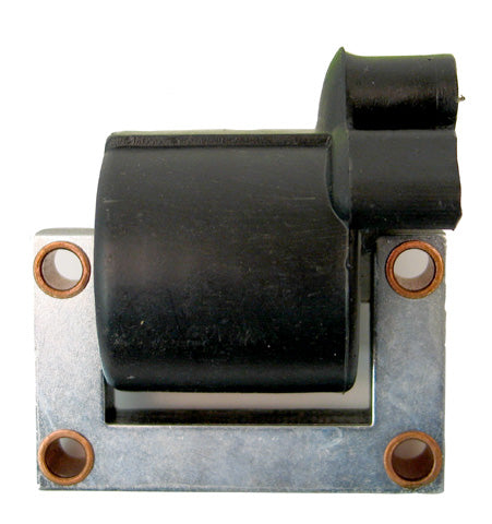 Ignition Coil for 295cc Arctic Cat Cheetah and Wankel Panther Snowmobiles (1974-1975), featuring a black and silver metal cylinder designed for reliable performance in harsh conditions.