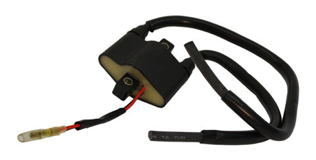 Ignition Coil for 570cc Arctic Cat Snowmobiles (2003-2008), featuring a black electrical device with visible red and black wires, designed for reliable performance in extreme weather conditions.