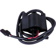 Ignition Coil for Arctic Cat Snowmobiles (1987-1998) featuring a black wire with red and black wires, designed for reliable performance in extreme weather conditions.