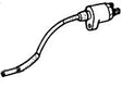 Ignition Coil for Honda Elite 250 (1989-1990 Models) (OEM), depicted as a detailed black and white sketch including a hand holding a gas burner, a pipe, and a hose, illustrating the ignition setup.