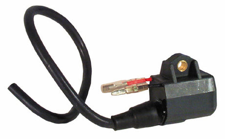 Ignition Coil for Polaris Indy XCR Snowmobiles (1993-1998), featuring a black electrical device with visible wires, designed for reliability in harsh weather conditions.