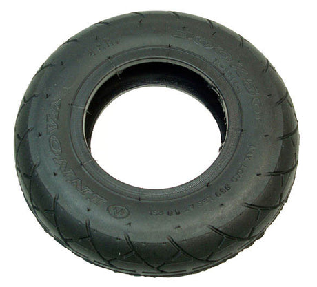 Innova 200x50 (8x2) Scooter Tire, OEM authorized replacement, designed for Schwinn and Mongoose scooters, featuring a durable tread and hole in the middle. Maximum load 350 lbs. at 50 psi.