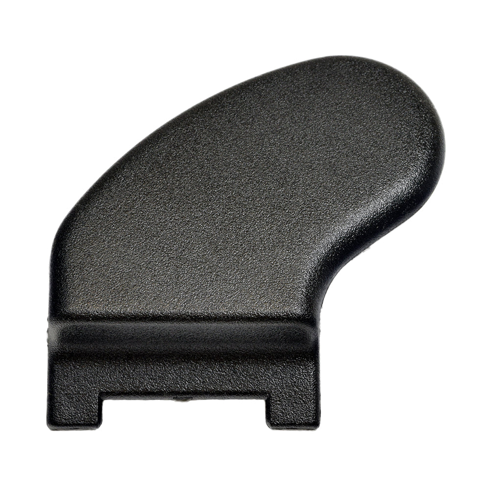 Caster Wheel Headtube Cap for the Invacare Pronto M50, M51, M61, and M91, showing a black plastic object designed to protect caster wheel bearings from dust and dirt.