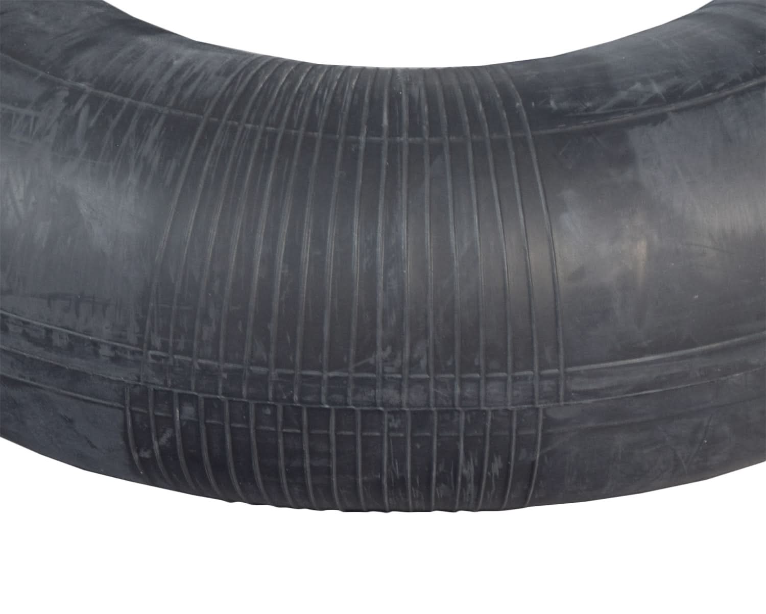 4.00-5 (13x4, 330x100) Inner Tube for Vintage Mobility Gatsby & Gatsby X Scooters, featuring a black rubber tire with a curved surface and a 90-degree angled Schrader valve stem.