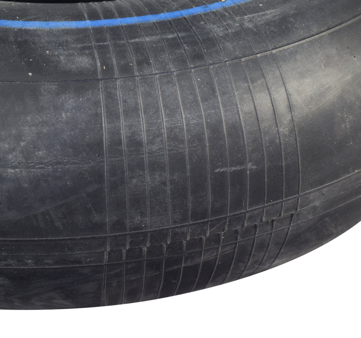 Close-up of a 13x5.00-6 inner tube with an angled valve stem, compatible with Razor Dirt Quad ATVs versions 1-18, small ATVs, Go-Karts, and lawn equipment.